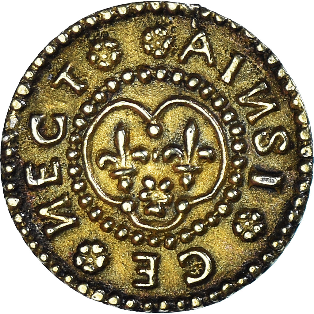 France, Denier à épouser, Collection Térisse, AU(55-58), Vermeil, Terisse:D15