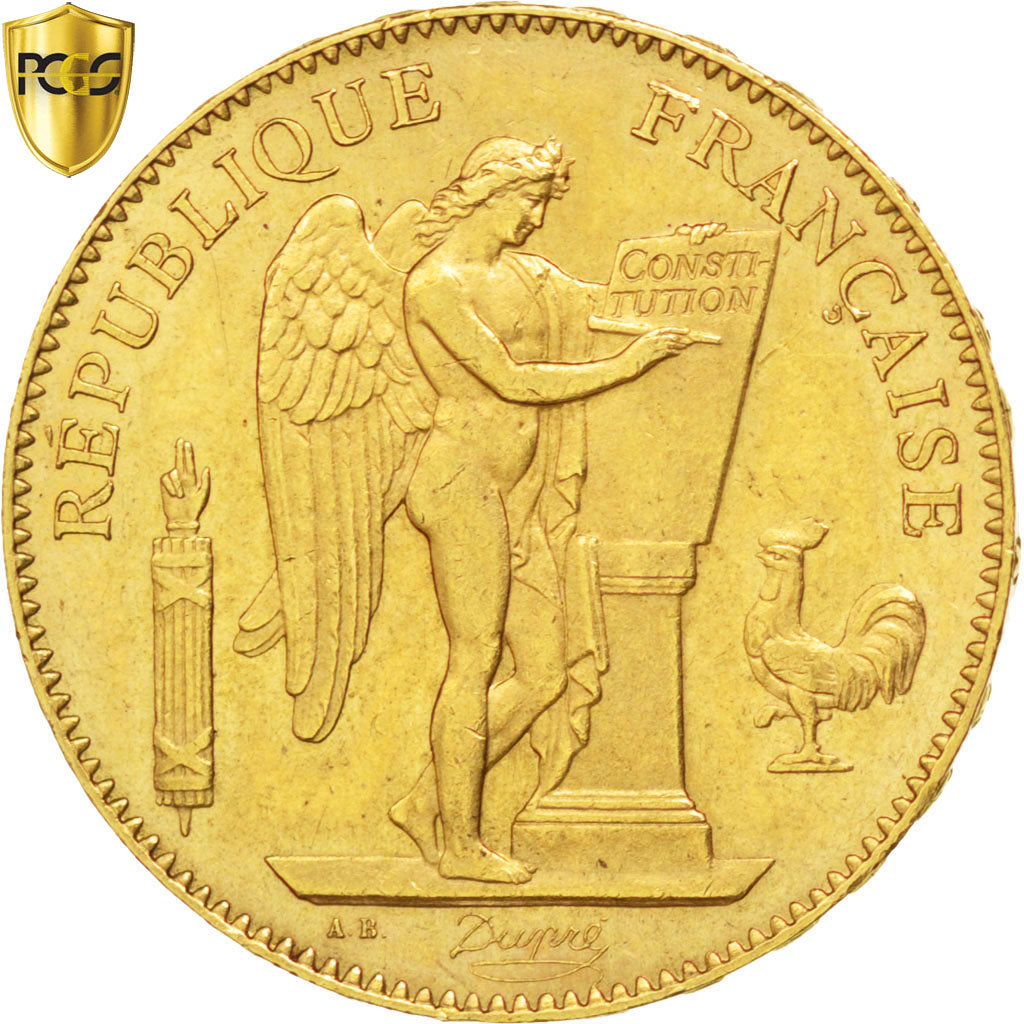 France, Génie, 50 Francs or, 1887, Paris, KM:831, PCGS MS62