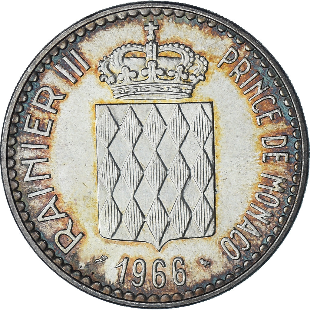 Coin, Monaco, Rainier III, 10 Francs, 1966, Monnaie de Paris, MS(63), Silver