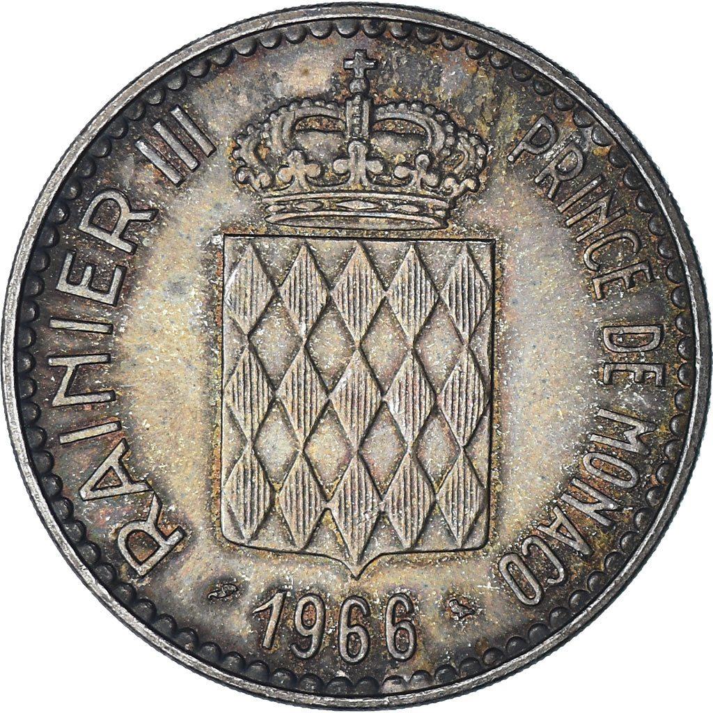Coin, Monaco, Rainier III, 10 Francs, 1966, Monnaie de Paris, MS(63), Silver