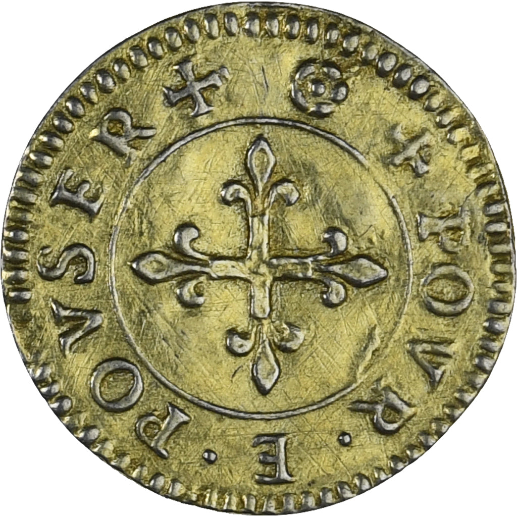 Francia, Denier à épouser, Collection Térisse, BB+, Vermeil, Terisse:D53