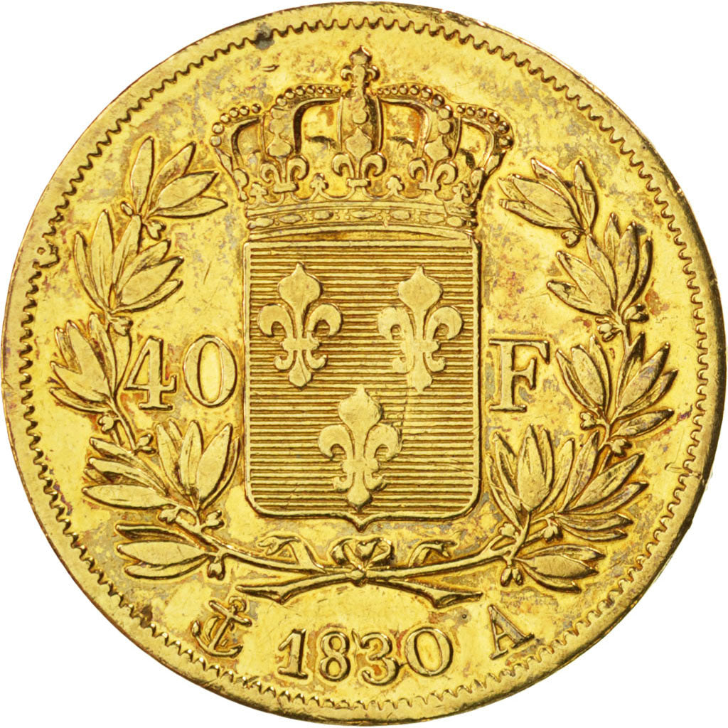 Charles X, 40 Francs or, 1830 A, Paris, Gadoury 1105