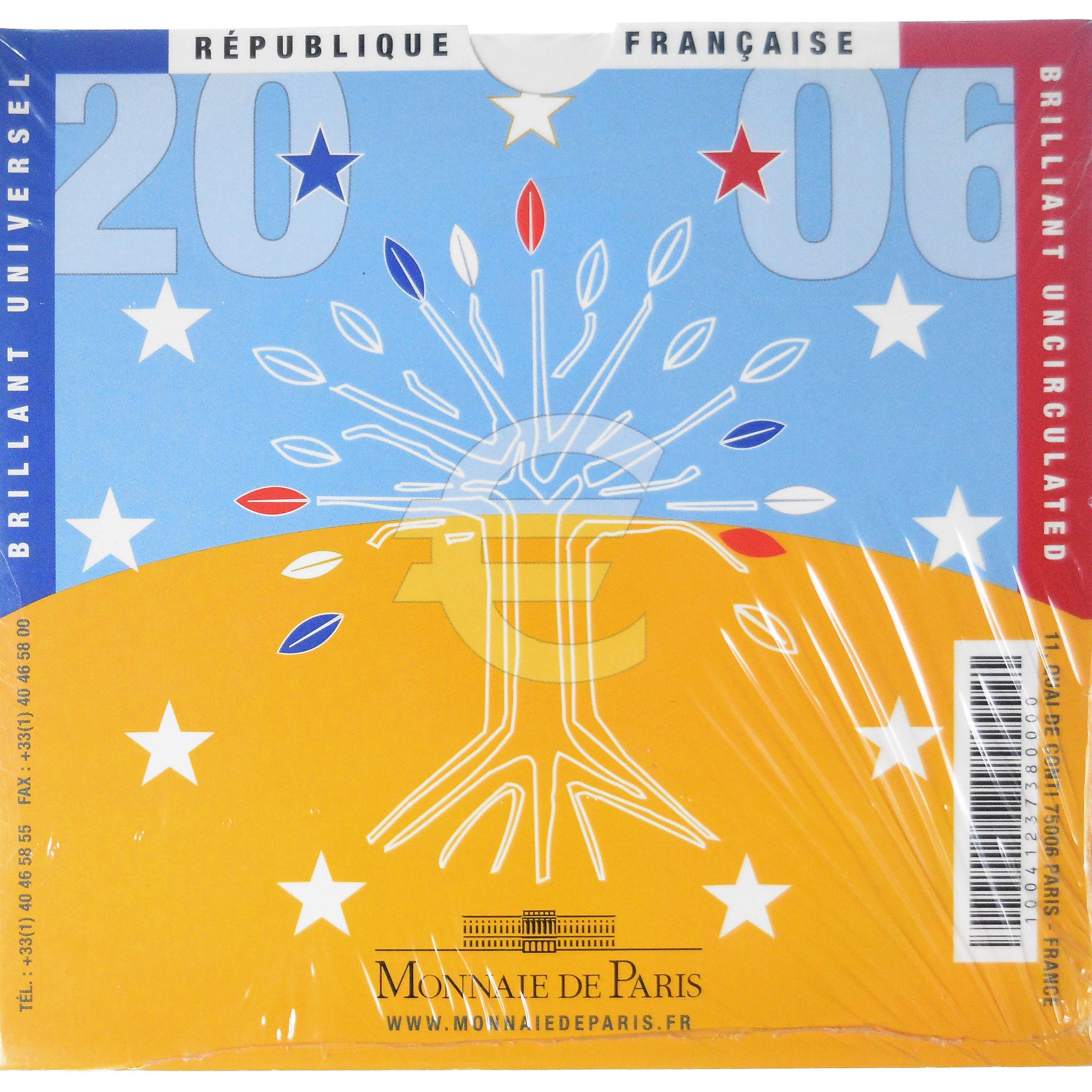 Francia, Coffret 1c. à 2€, 2006, Monnaie de Paris, BU, FDC, N.C.