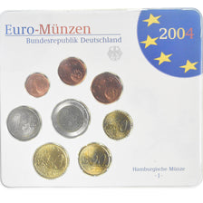 Germany, Set 1c. to 2€, 2004, Hambourg, UNC, MS(65-70), Bi-Metallic