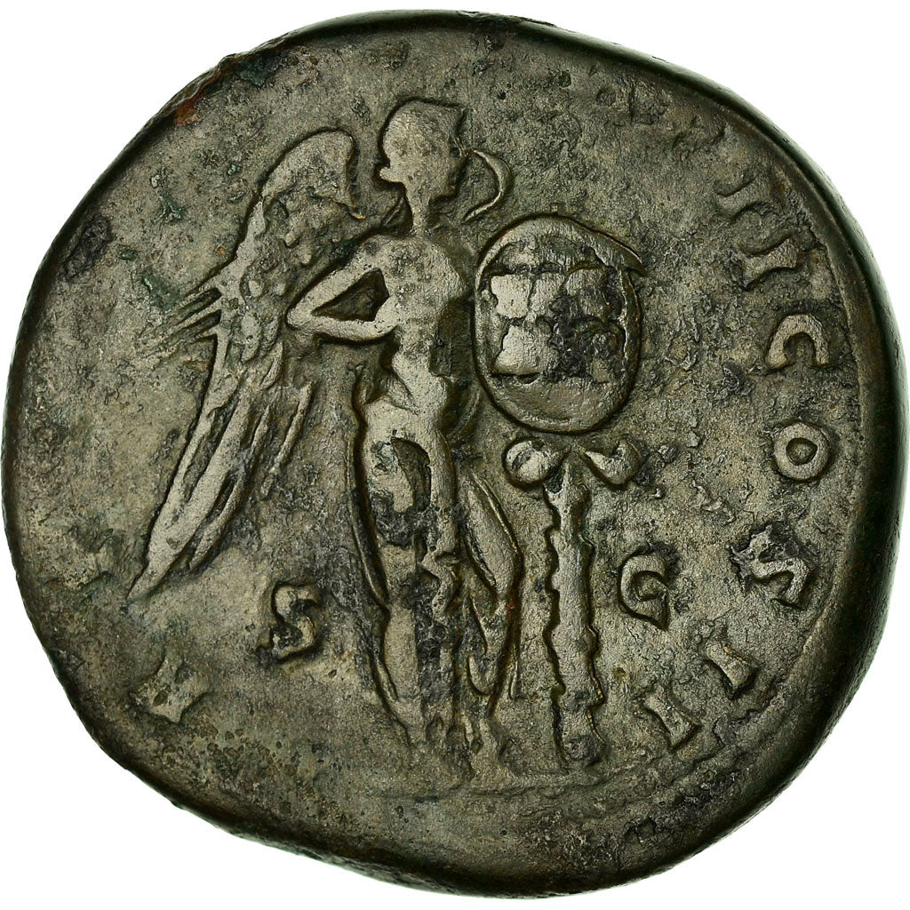 Coin, Lucius Verus, Sestertius, Roma, VF(30-35), Bronze