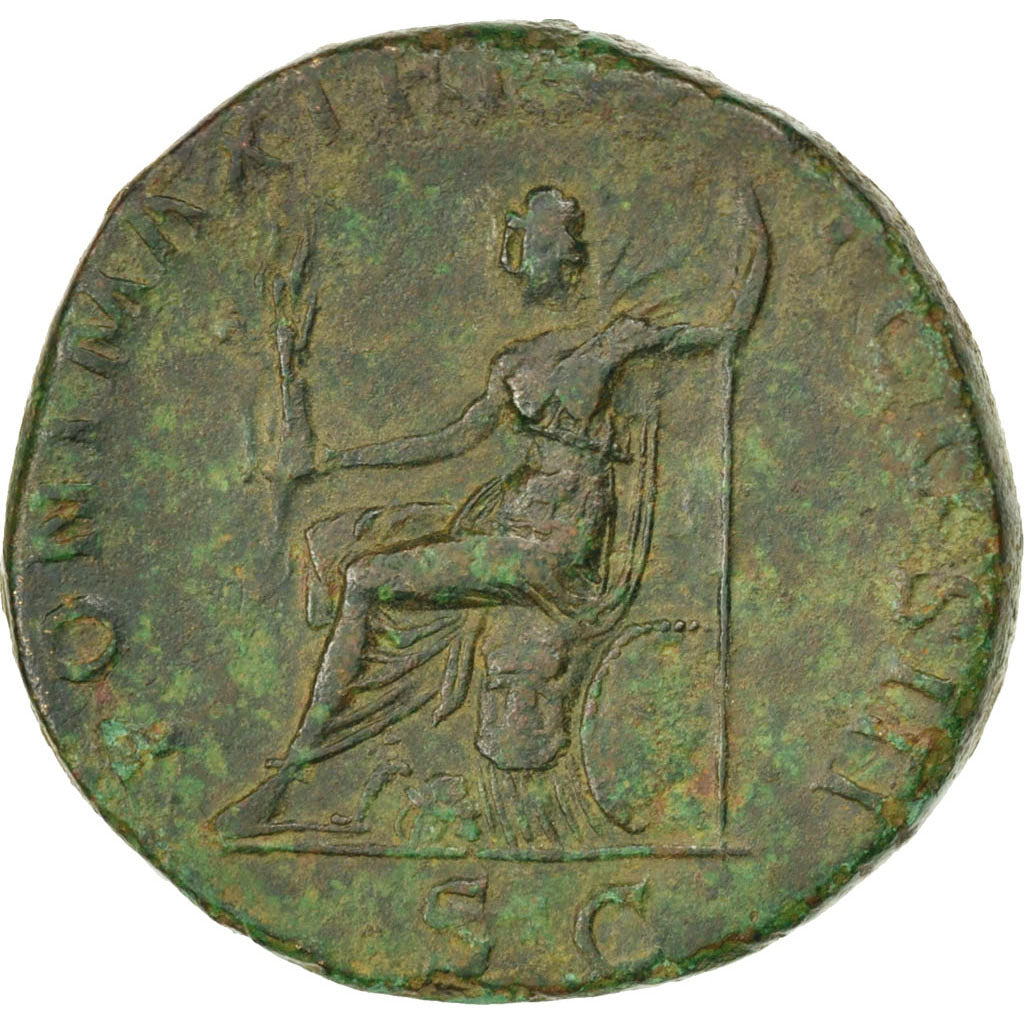Hadrian, Sestertius, Roma, EF(40-45), Bronze, RIC #562var, 23.22