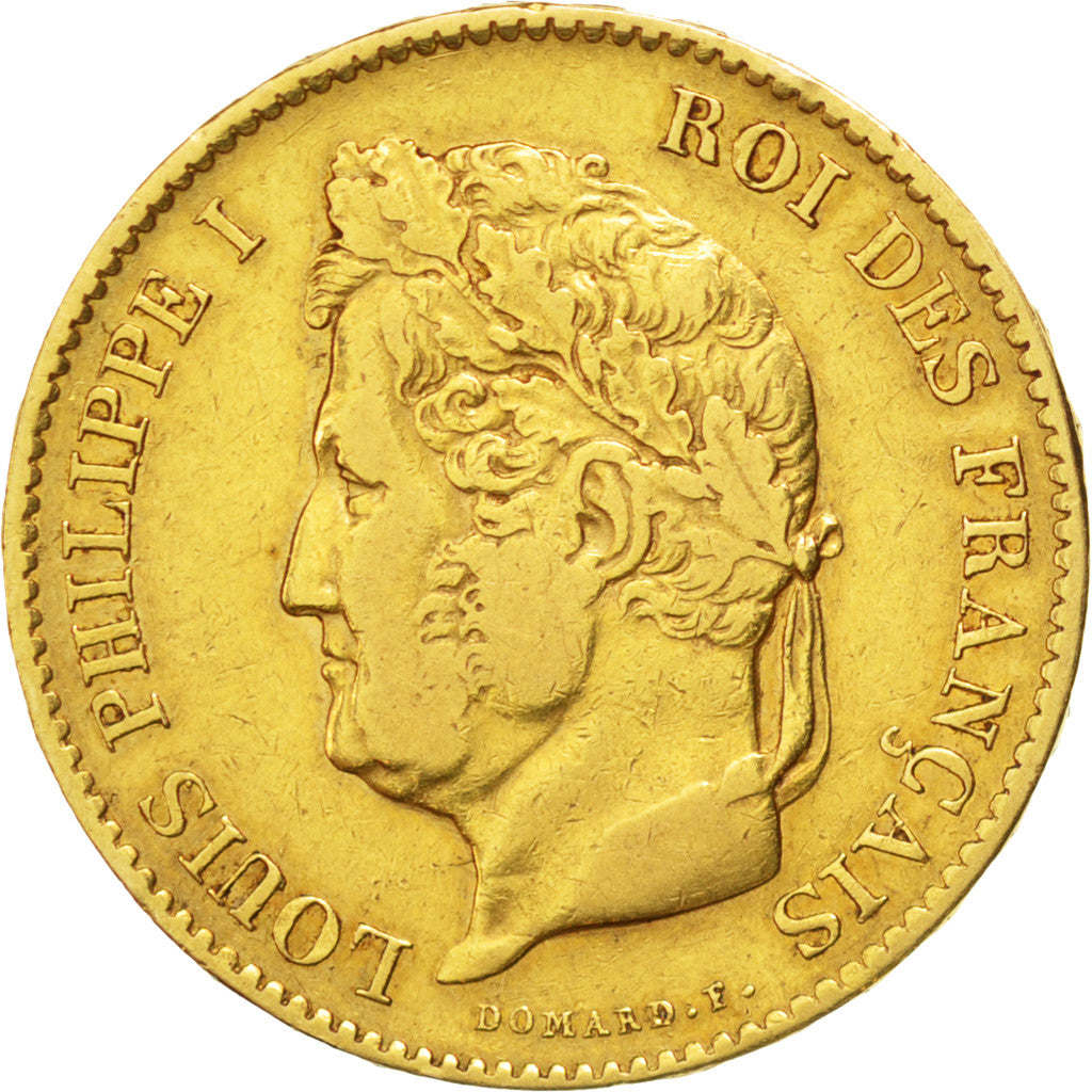FRANCE, Louis-Philippe, 40 Francs, 1833, Paris, KM #747.1, VF(30-35), Gold,...
