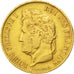 FRANCE, Louis-Philippe, 40 Francs, 1833, Paris, KM #747.1, VF(30-35), Gold,...