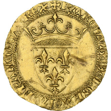 Coin, France, Charles VI, Ecu d'or, Paris, AU(50-53), Gold, Duplessy:369