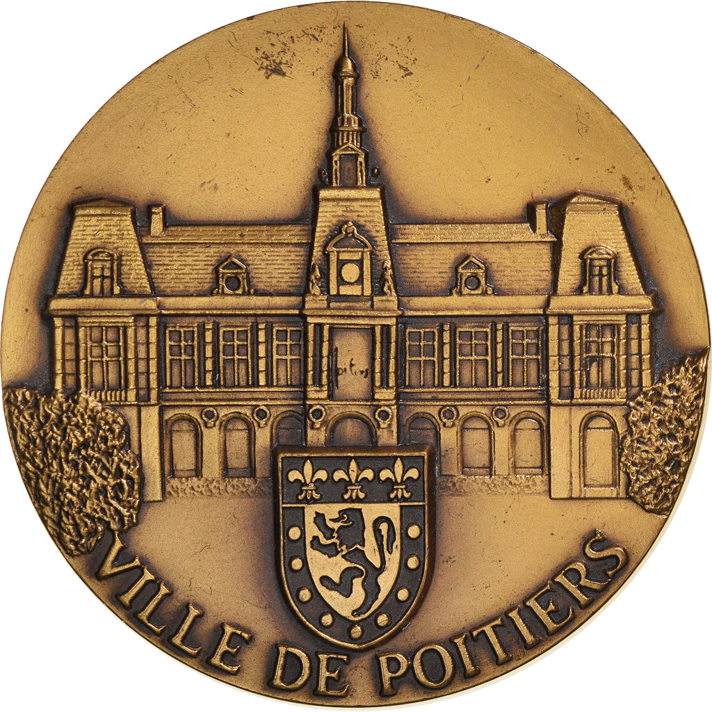 France, Médaille, Ville de Poitiers, Geography, Pichard, TTB+, Bronze
