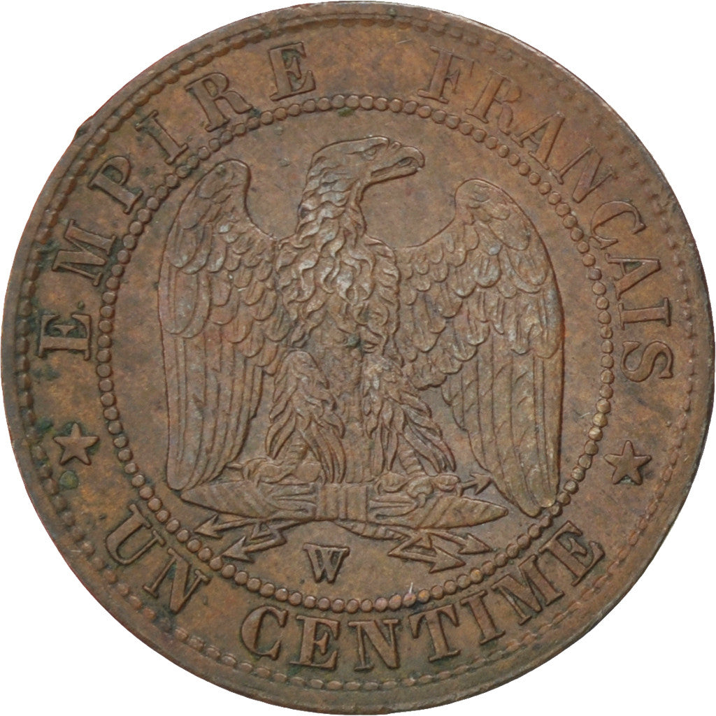 Coin, France, Napoleon III, Napoléon III, Centime, 1853, Lille, AU(55-58)