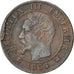FRANCE, Napoléon III, Centime, 1854, Bordeaux, KM #775.5, EF(40-45), Bronze, G..