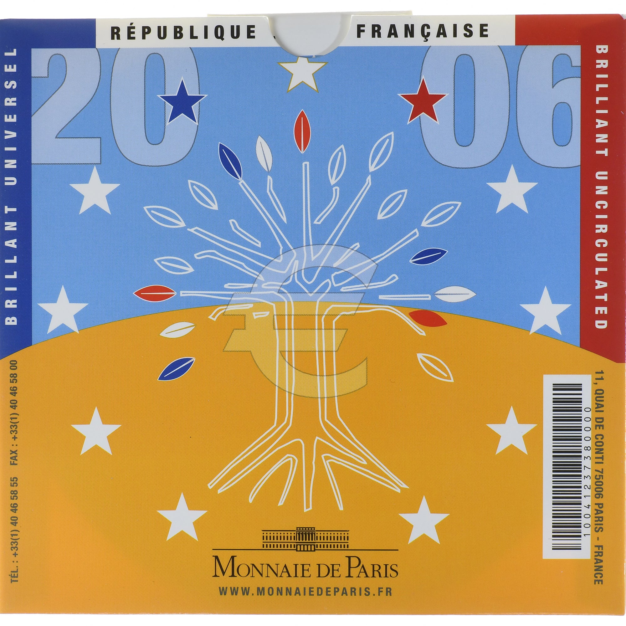 France, Coffret 1c. à 2€, 2006, Monnaie de Paris, BU, FDC