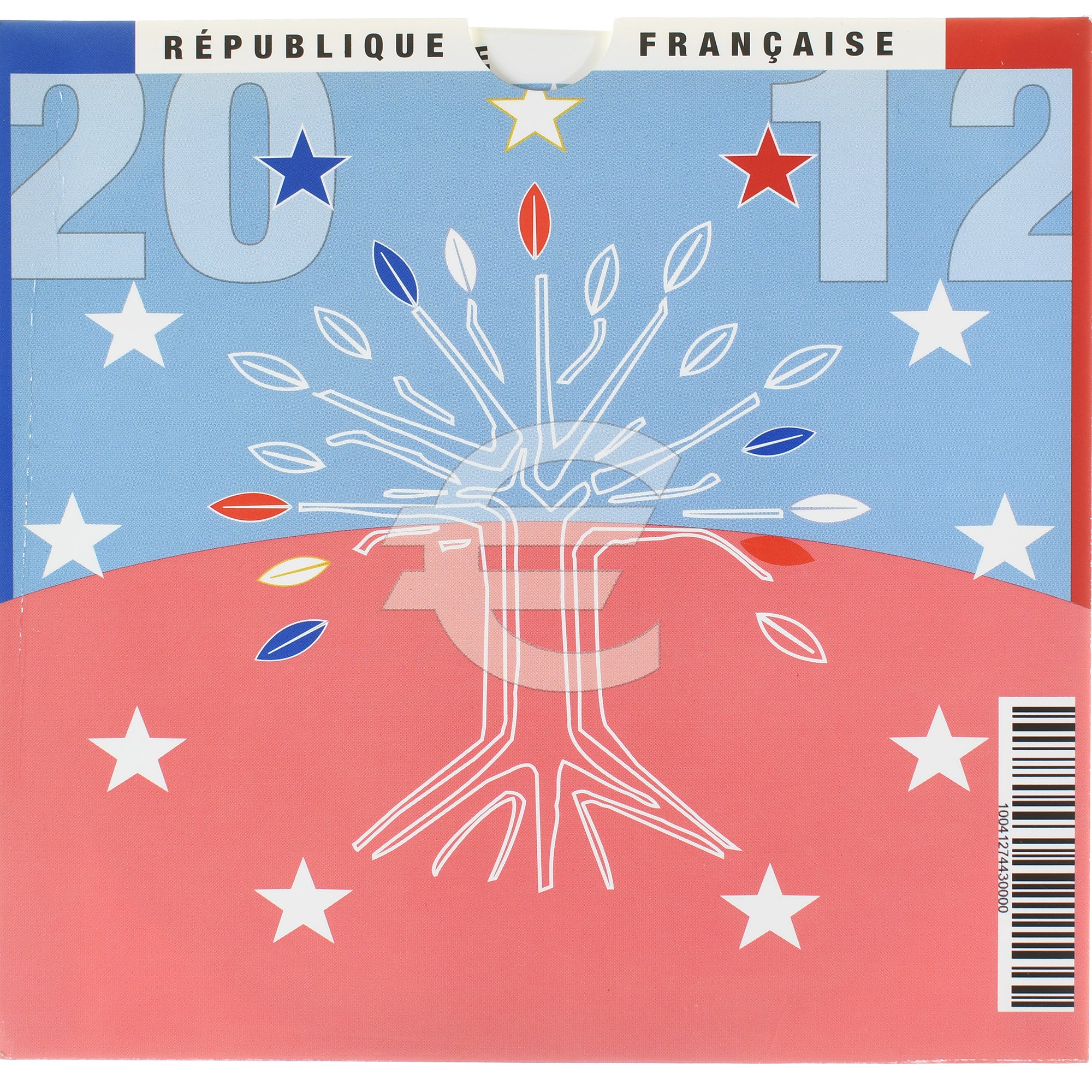 France, Coffret 1c. à 2€, 2012, Monnaie de Paris, BU, MS(65-70)