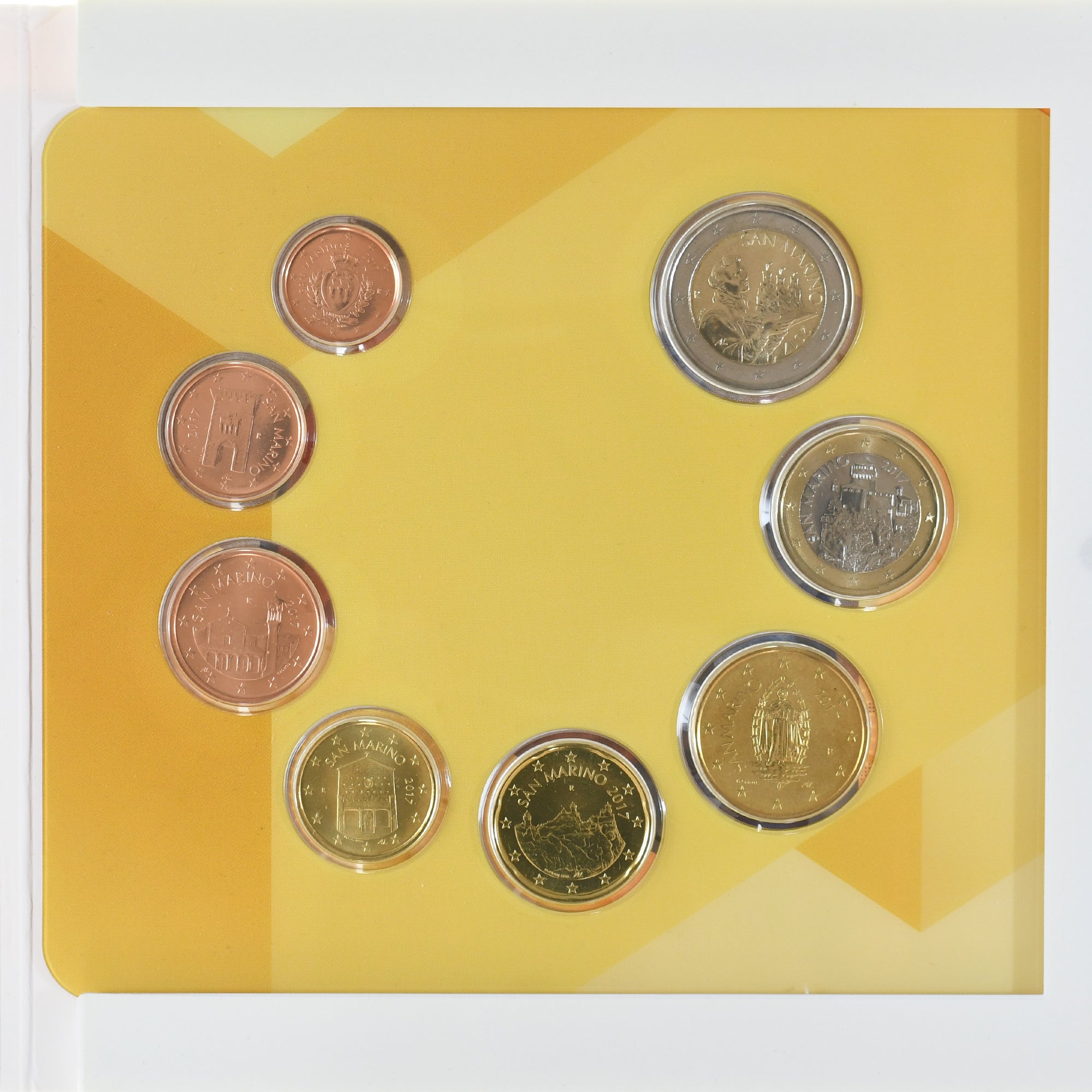 San Marino, Coffret 1c. à 2€, 2017, Rome, FDC, MS(65-70)