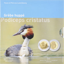 Luxembourg, 5 Euro, Grèbe huppé, 2019, Proof, MS(65-70), Bi-Metallic