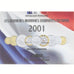 Moeda, França, Coffret 1 c. à 20 frs., 2001, Monnaie de Paris, BU, MS(65-70)