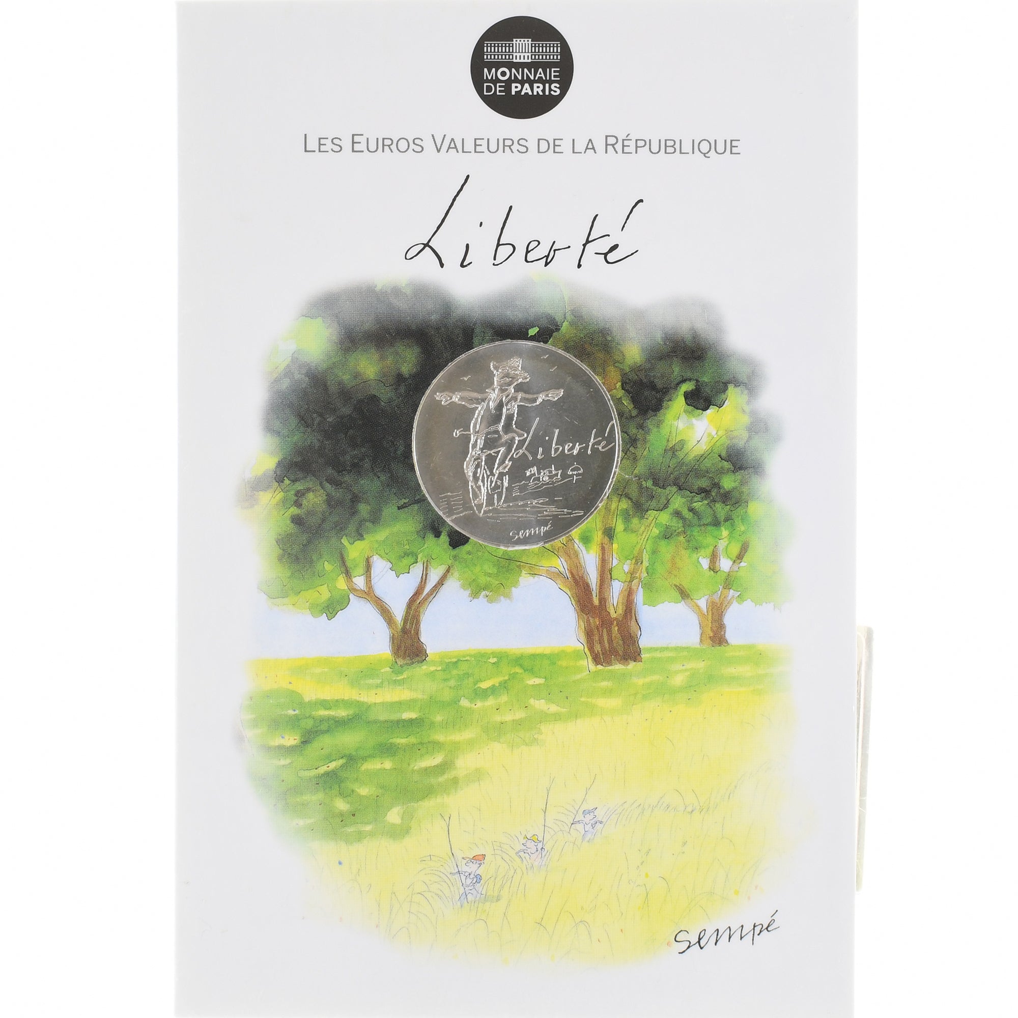 France, 10 Euro, Sempé - Liberté - Été, 2014, Monnaie de Paris, BU, FDC