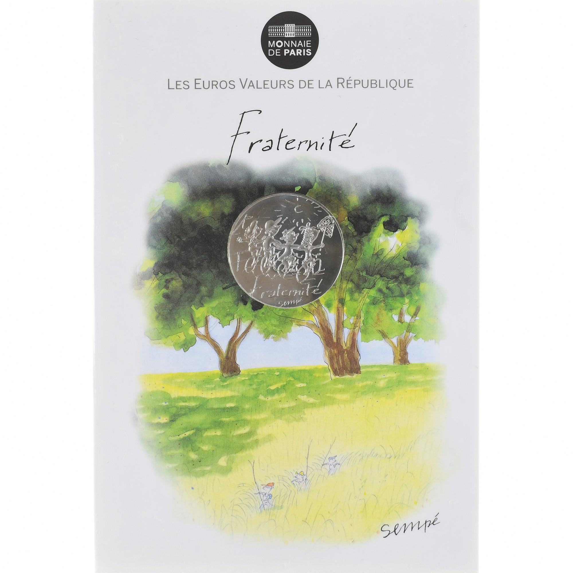France, 10 Euro, Sempé - Fraternité - Été, 2014, Monnaie de Paris, BU