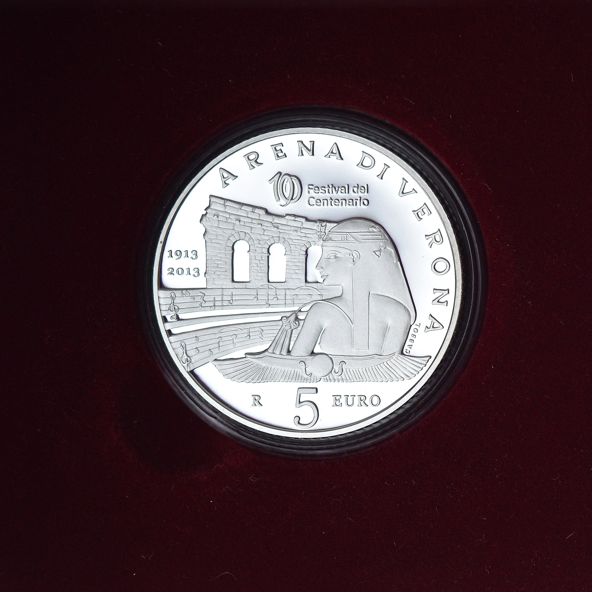 San Marino, 5 Euro, Arena di Verona, 2013, Rome, BE, MS(65-70), Silver