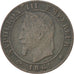 FRANCE, Napoléon III, Centime, 1861, Strasbourg, KM #795.2, VF(20-25), Bronze, G
