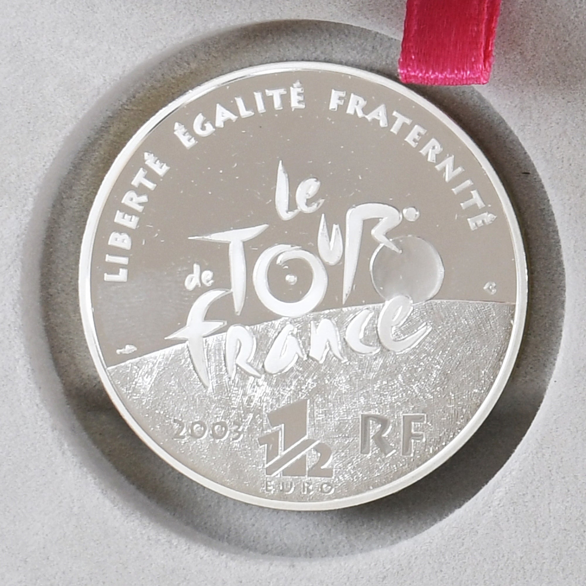 França, 1-1/2 Euro, Tour de France, 2003, Paris, BE, MS(65-70), Prata, KM:1325