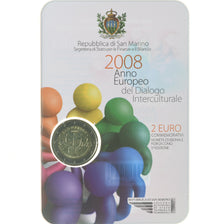 Saint Marin , 2 Euro, Anno Europeo del dialogo interculturale, 2008, Rome, UNC