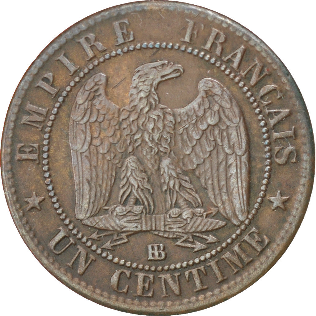 FRANCE, Napoléon III, Centime, 1862, Strasbourg, KM #795.2, AU(50-53), Bronze, G