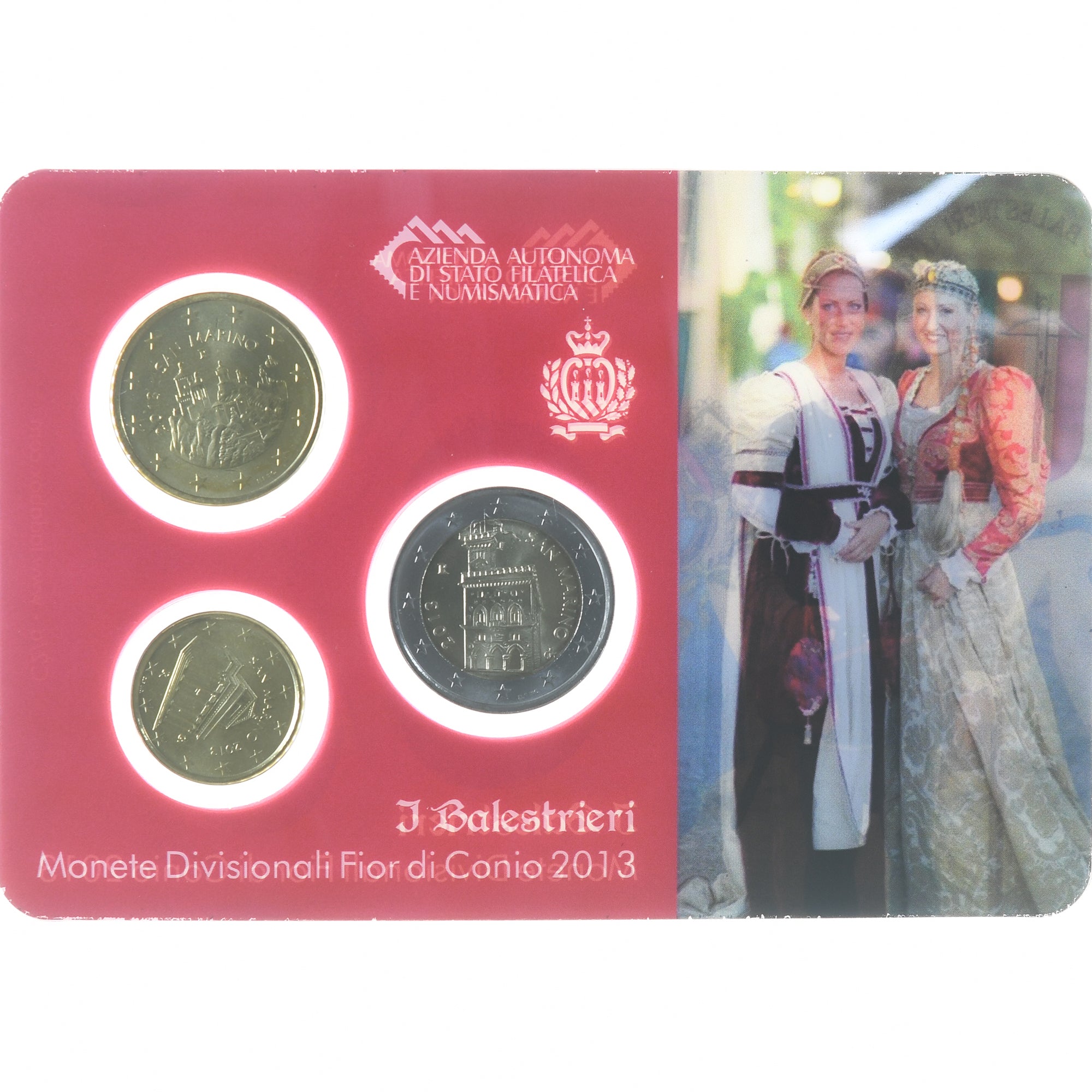San Marino, 10c. + 50c. + 2€, I Balestrieri, 2013, Rome, FDC, MS(65-70)