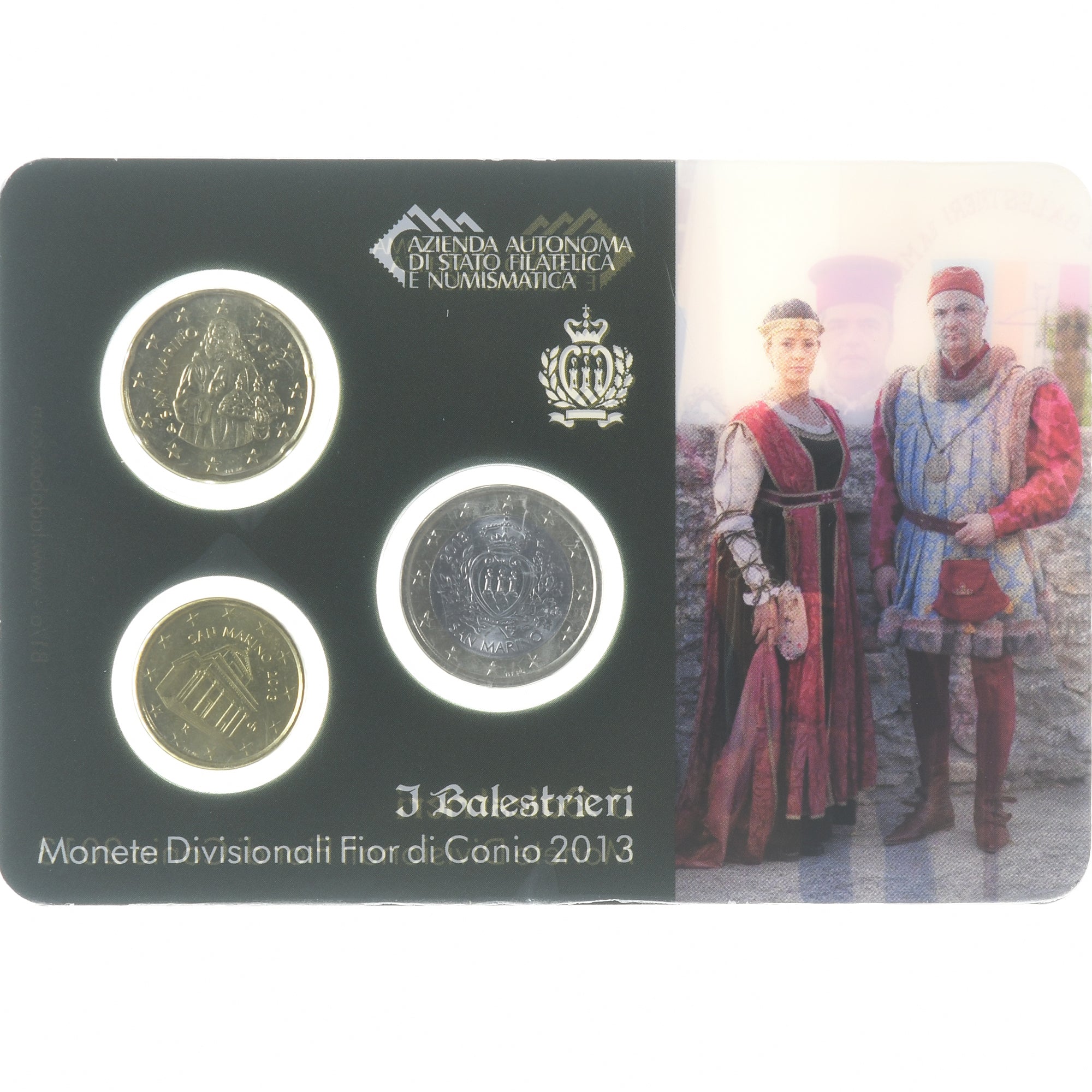 San Marino, 10c. + 50c. + 1€, I Balestrieri, 2013, Rome, FDC, MS(65-70)