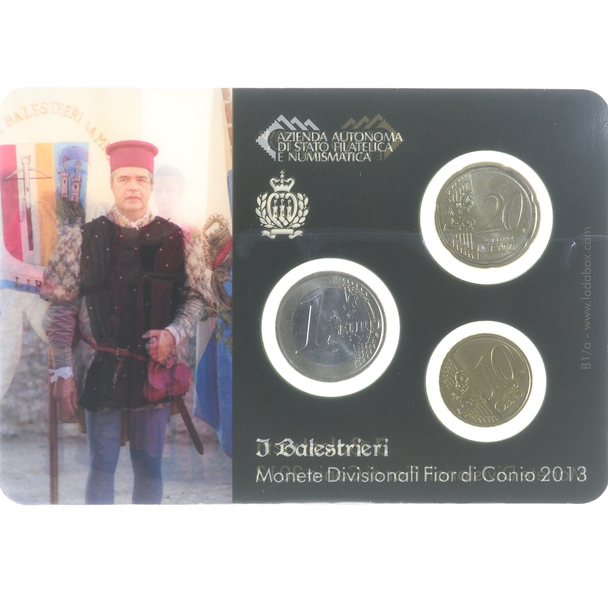 San Marino, 10c. + 50c. + 1€, I Balestrieri, 2013, Rome, FDC, MS(65-70)