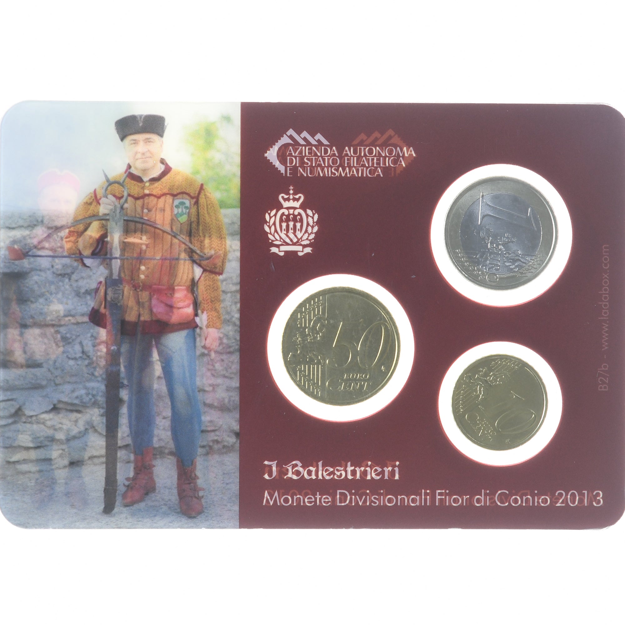 San Marino, 10c. + 50c. + 1€, I Balestrieri, 2013, Rome, FDC, MS(65-70)