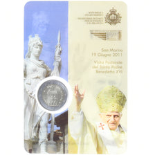 San Marino, 2 Euro, Visita Pastorale del Santo Padre Benedetto XVI, 2011, Rome