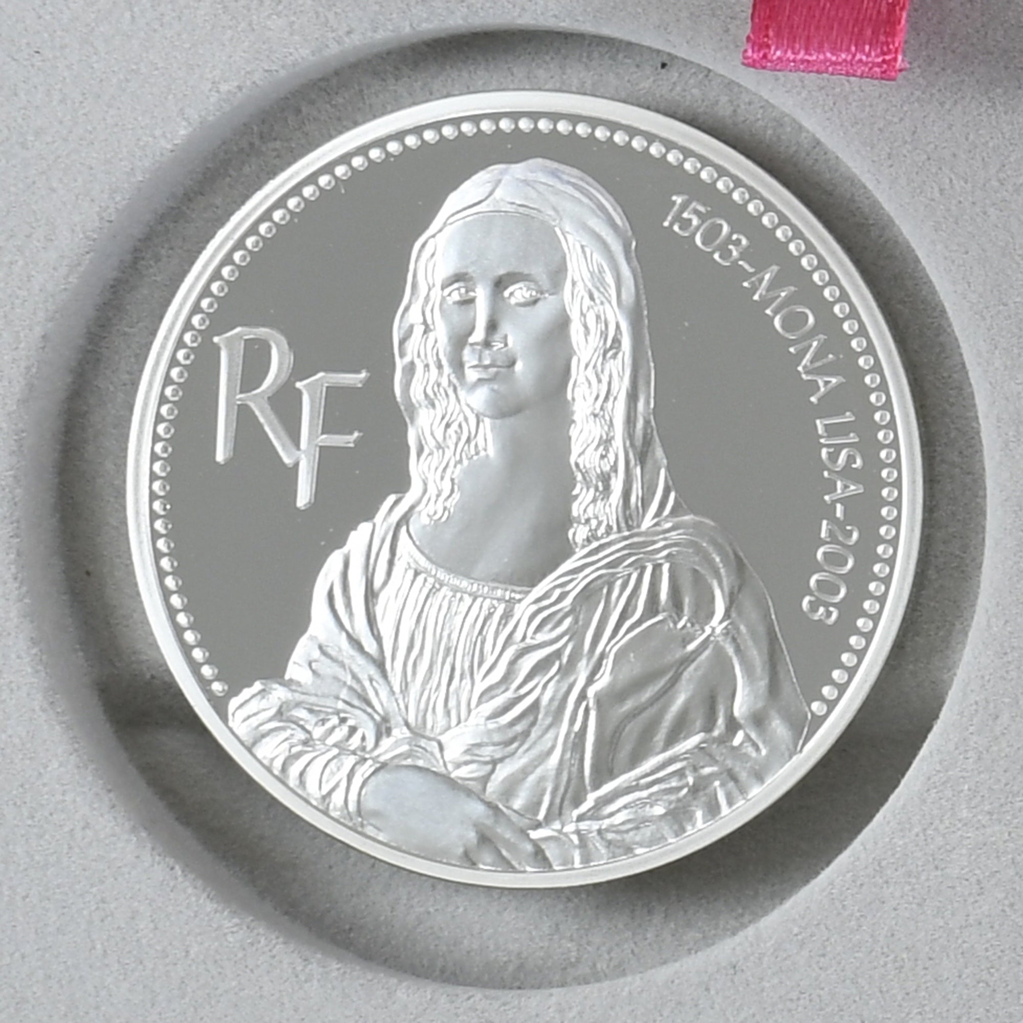 France, 1-1/2 Euro, Mona Lisa, 2003, Paris, BE, MS(65-70), Silver, KM:1353