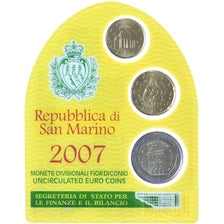 San Marino, 10c. + 20c. + 2€, 2007, Rome, UNC, MS(65-70)