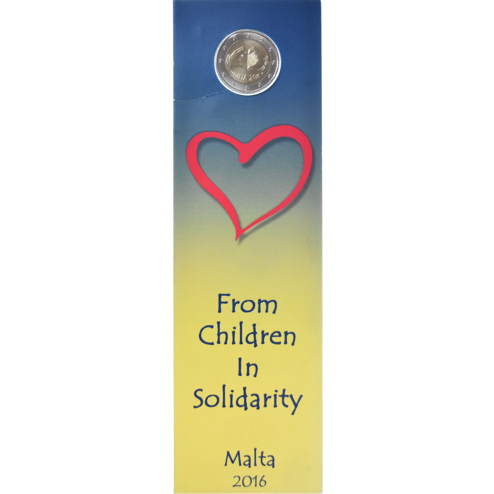 Malta, 2 Euro, solidarity through love, 2016, BU, MS(65-70), Bi-Metallic