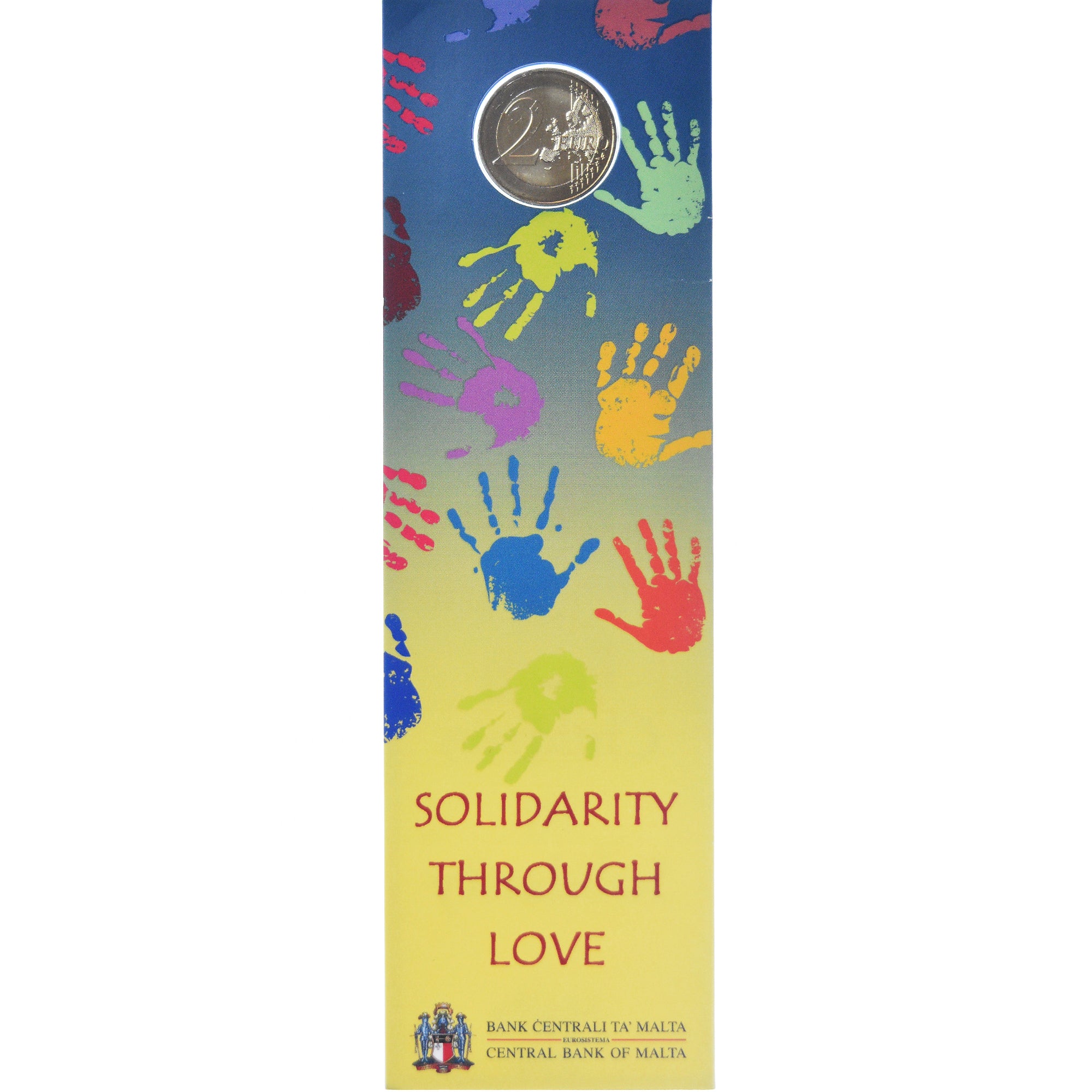 Malta, 2 Euro, solidarity through love, 2016, BU, MS(65-70), Bi-Metallic