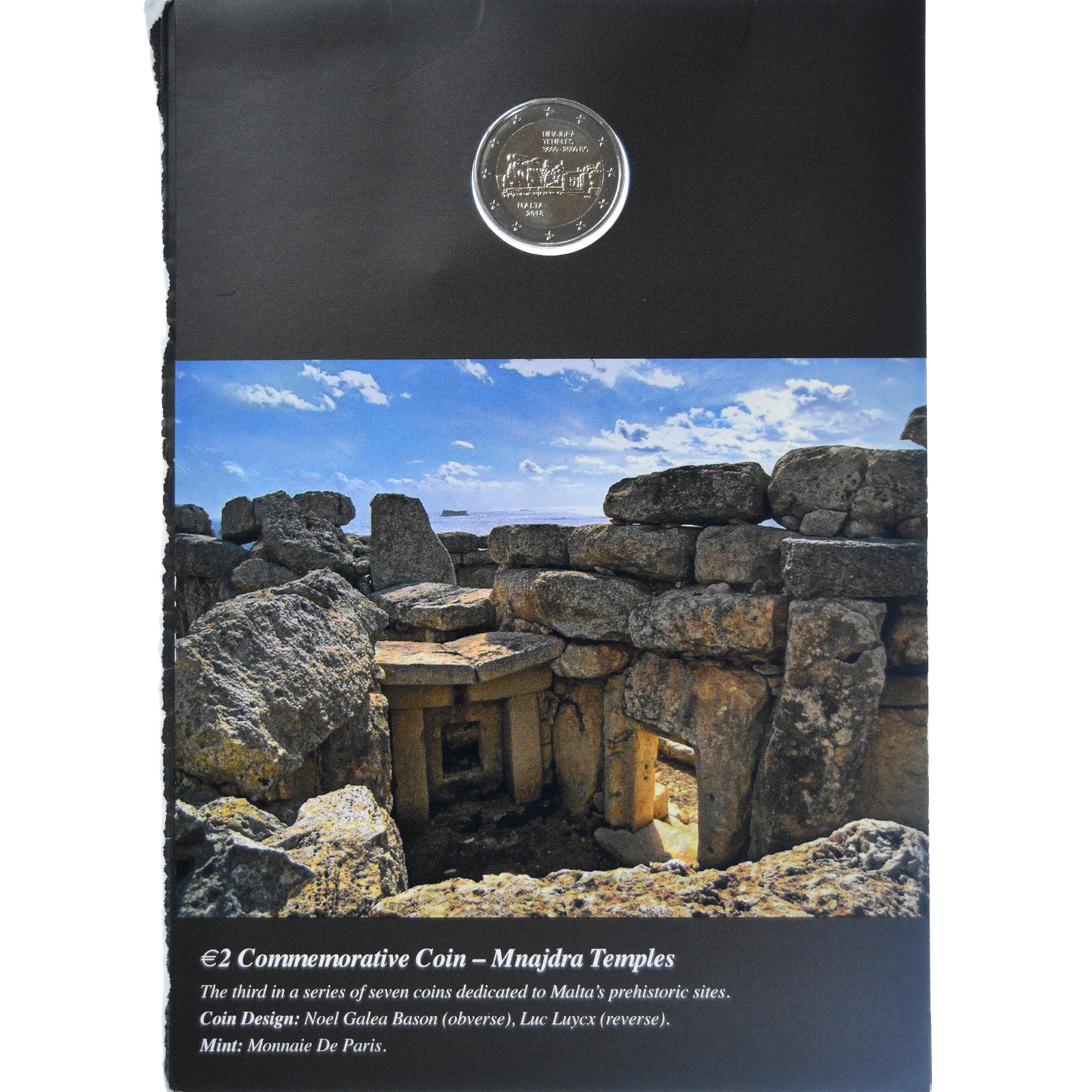 Malte, 2 Euro, Mnajdra temples, 2018, Monnaie de Paris, BU, FDC, Bimétallique