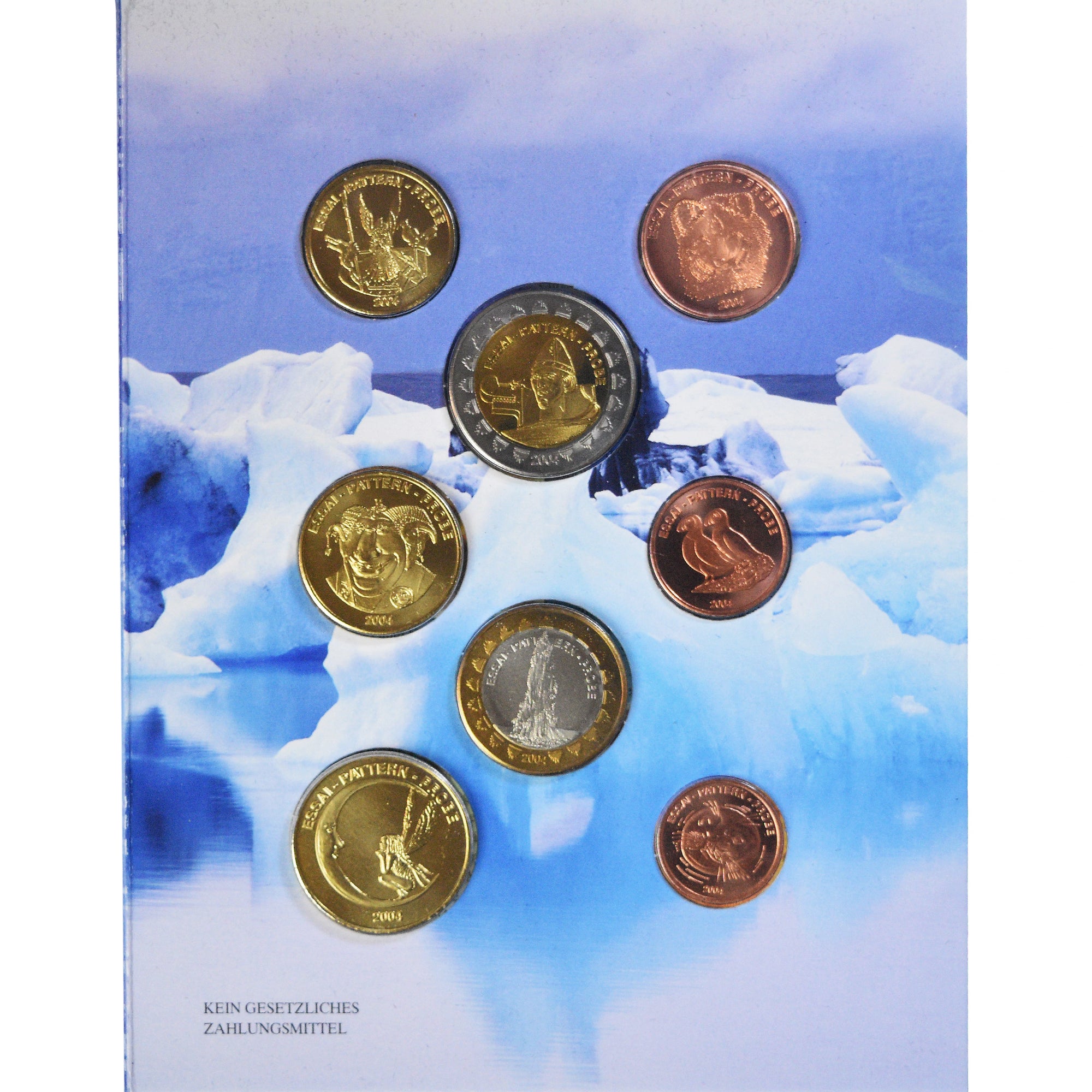 Iceland, Pattern euro set, 2004, MS(65-70)