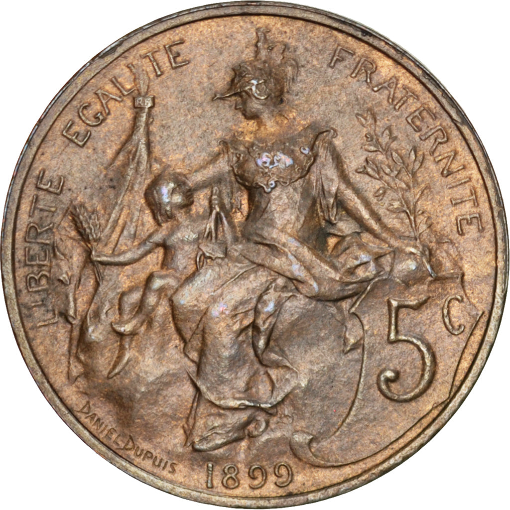 Monnaie, France, Dupuis, 5 Centimes, 1899, Paris, SUP, Bronze, KM:842