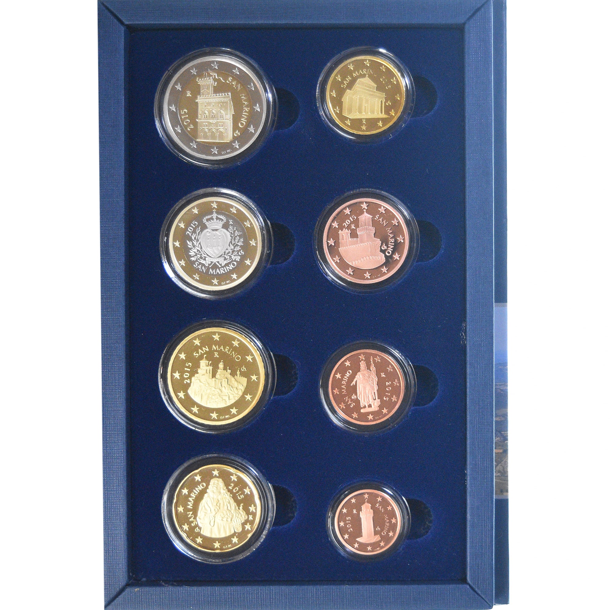 San Marino, Coffret 1c. à 2€, 2015, Rome, BE, MS(65-70)
