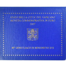 Vatican, Benoît XVI, 2 Euro, 80e anniv. de Benoît XVI, 2007, Rome, BU