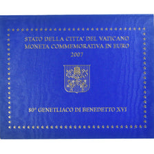 Vatican, 2 Euro, 80ème anniversaire de Benoît XVI, 2007, Rome, BU, MS(65-70)