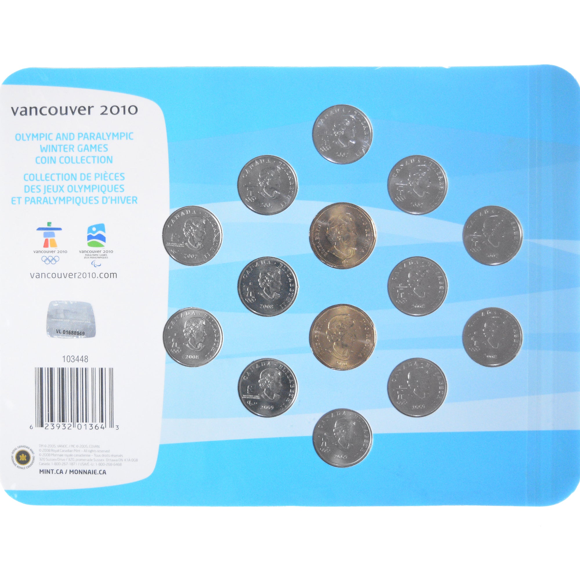 Coin, Canada, Elizabeth II, Vancouver Winter Olympics, Quarter set, 2010, Royal