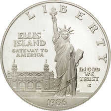 UNITED STATES, Dollar, 1986, U.S. Mint, KM #214, MS(63), Silver, 38.1, 26.89