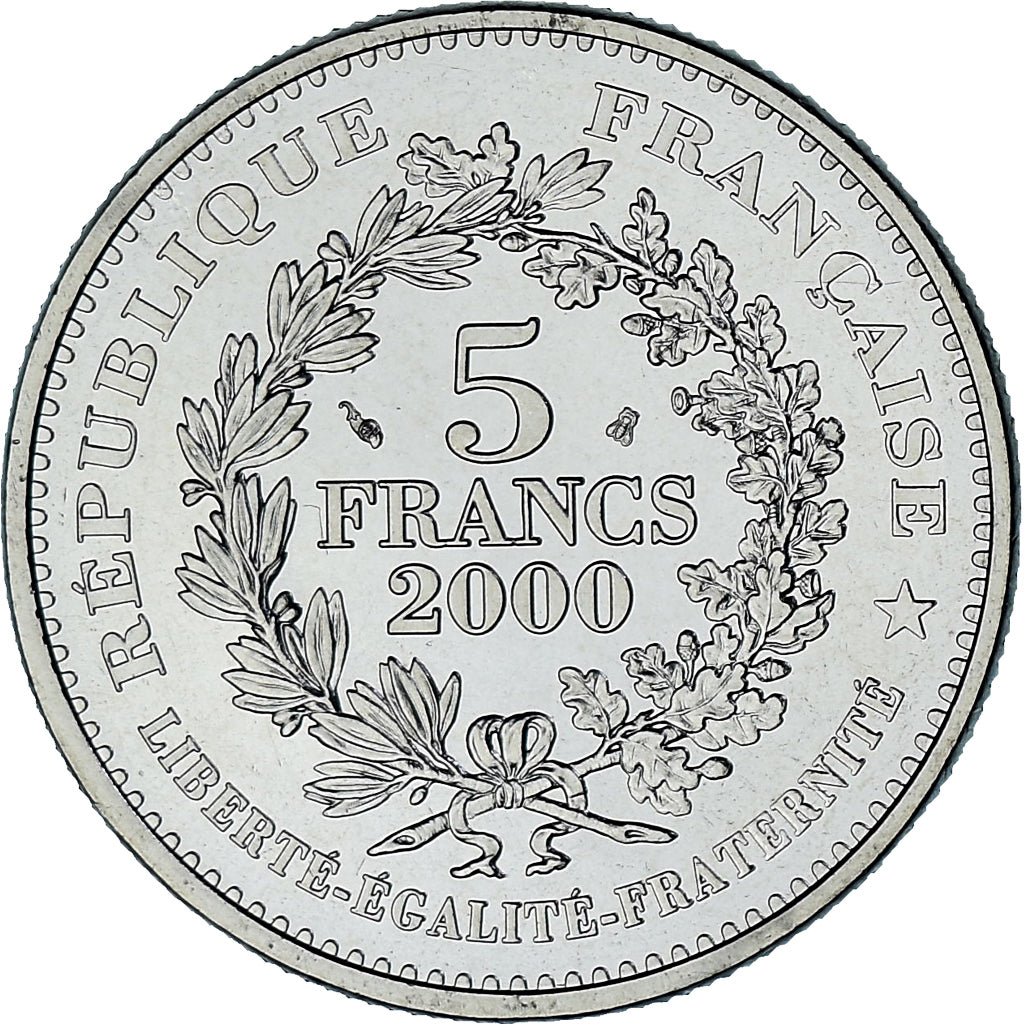 Coin, France, Écu de Saint Louis, 5 Francs, 2000, Paris, MS(65-70)