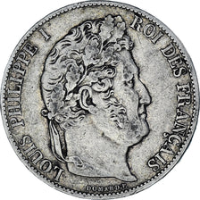 Coin, France, Louis-Philippe, 5 Francs, 1847, Paris, VF(30-35), Silver