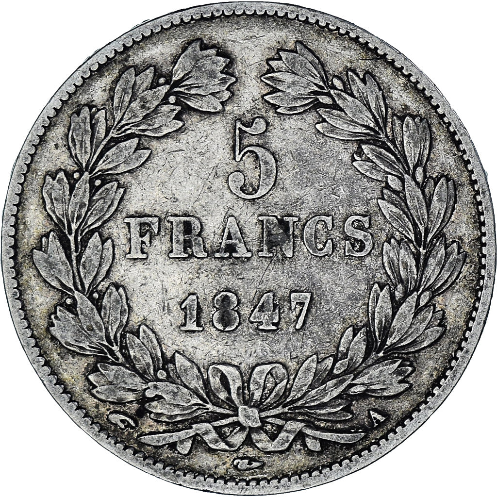 Coin, France, Louis-Philippe, 5 Francs, 1847, Paris, VF(30-35), Silver
