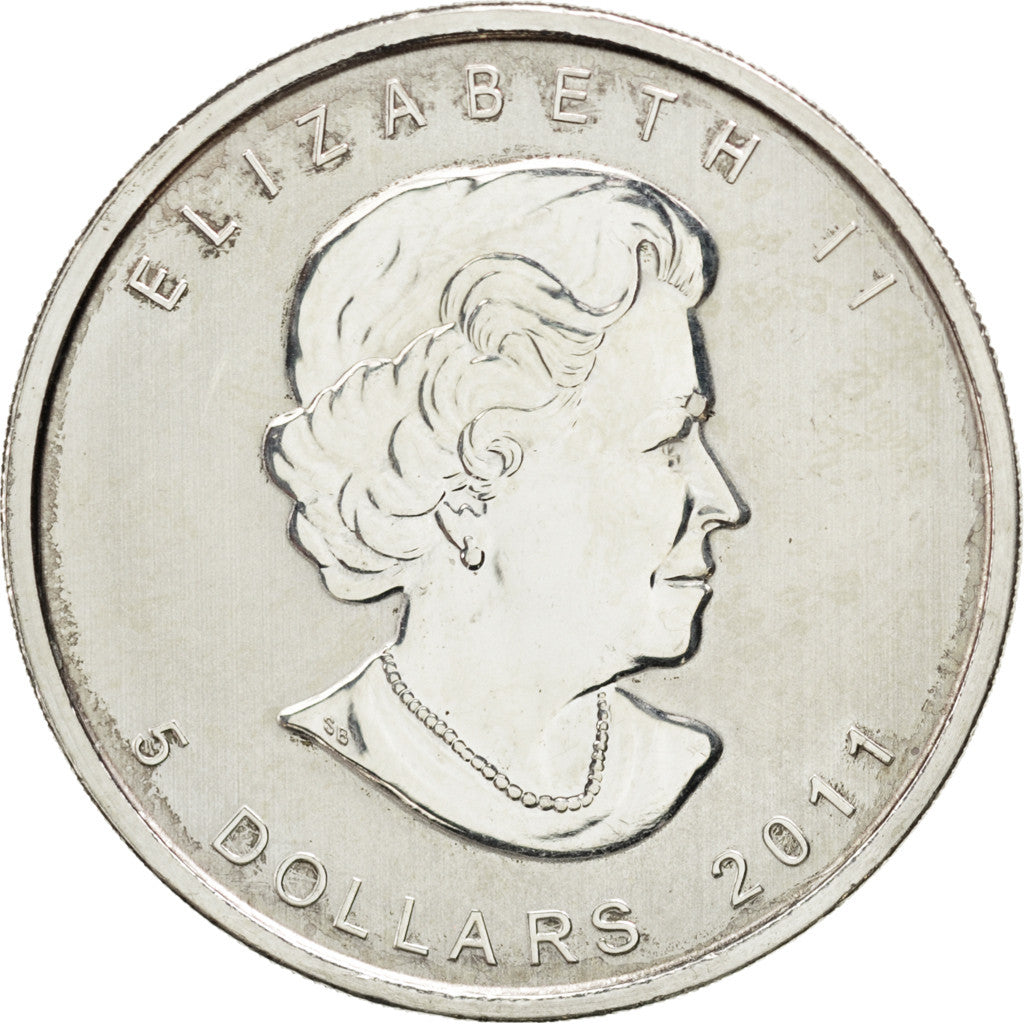 CANADA, 5 Dollars, 2011, Royal Canadian Mint, KM #1052, MS(63), Silver, 38,...