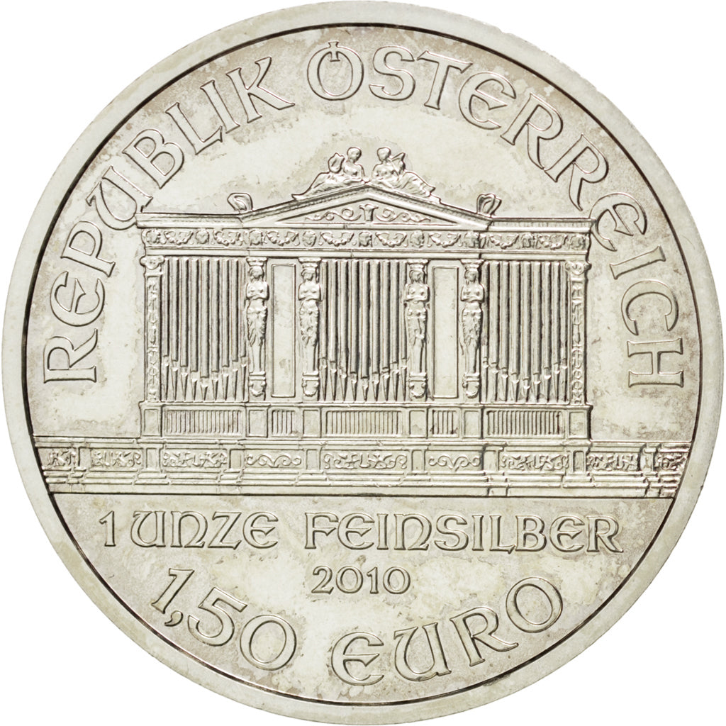 AUSTRIA, 1-1/2 Euro, 2010, Vienna, KM #3159, MS(63), Silver, 37, 31.31